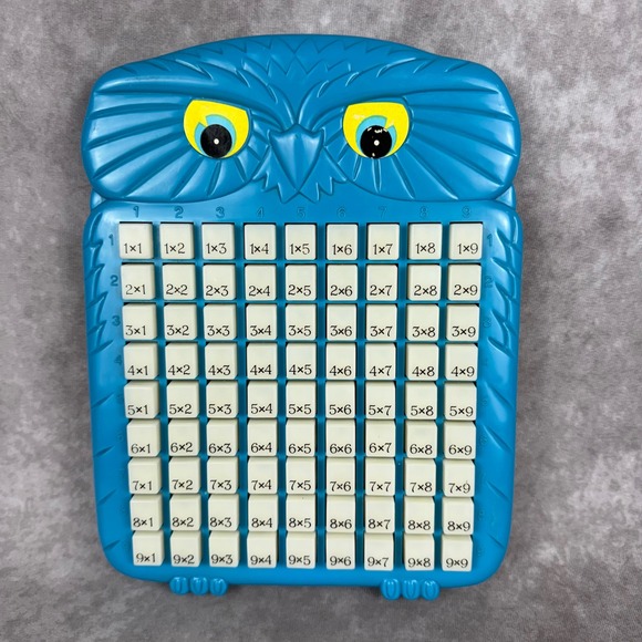 Randtoy Other - Vtg 90s Magic Math Randtoy Multiplication Owl Toy Push Button Times Table Tudor